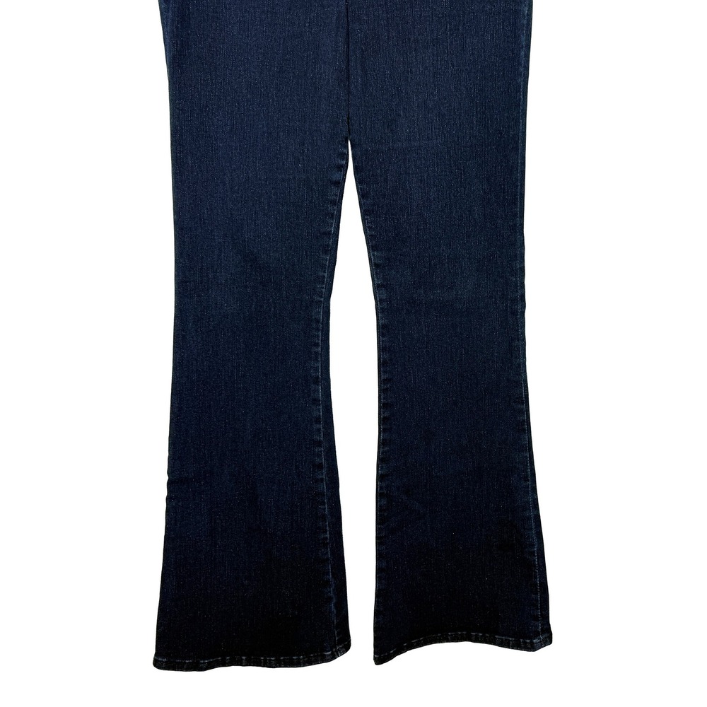 FRAME Womens Jet Set Flare Jeans Keller Dark Wash High Rise Pull On Stretch 2 - Picture 7 of 10